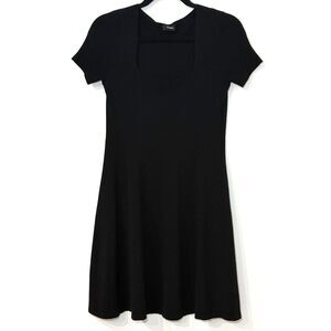 Theory Short Sleeve Square Neck Sweater Dress - Sample Dress S